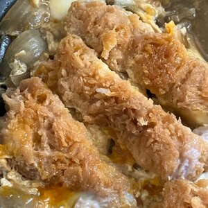 冷凍みじん切り玉ねぎを使って簡単カツ丼